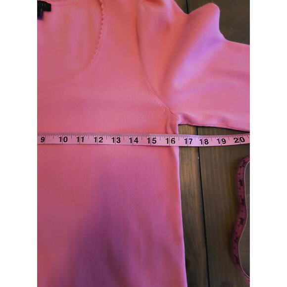 Talbots Half Sleeve Knit Top Women's Sz S Pink Scalloped Neck Base Layer Popover - Picture 5 of 12
